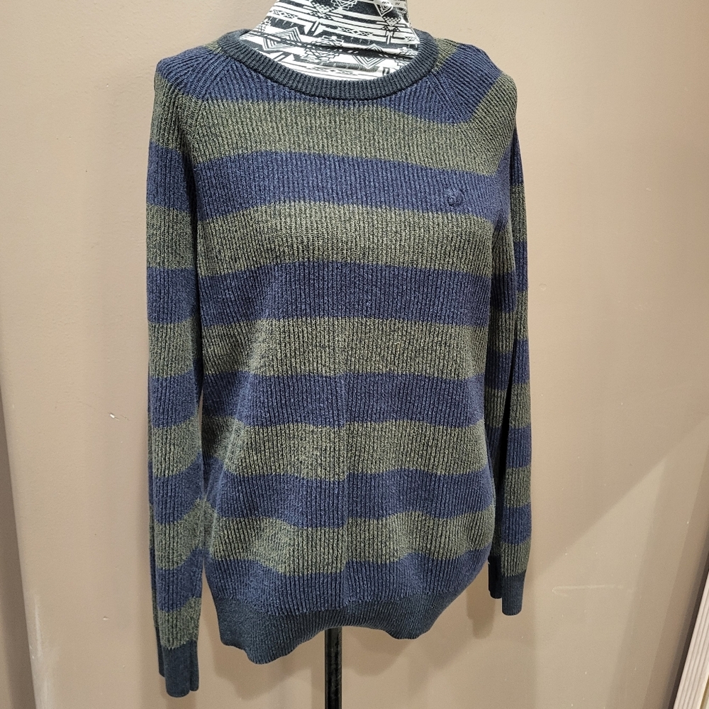 *3/$30 Sale* American Eagle Striped Green and Blue Sweater Sz XL
